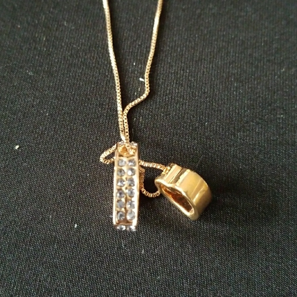 Double Heart Crystal Necklaces